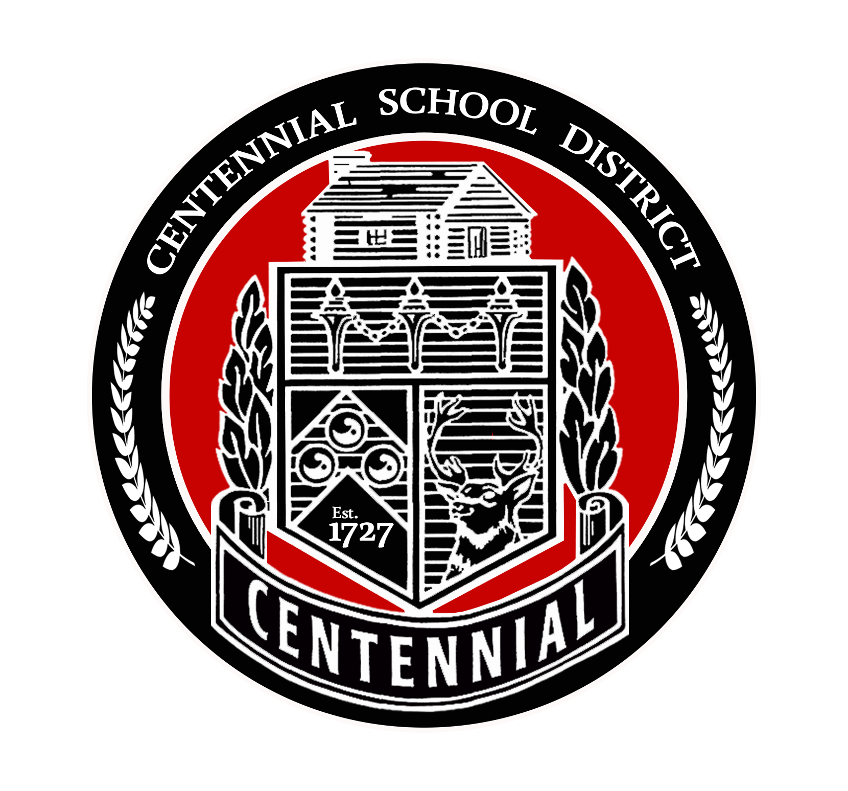 Centennial School Dsitrict name with emblem forming their logo