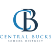 Central Bucks school district logo of a stylized C and B done in shades of blue.