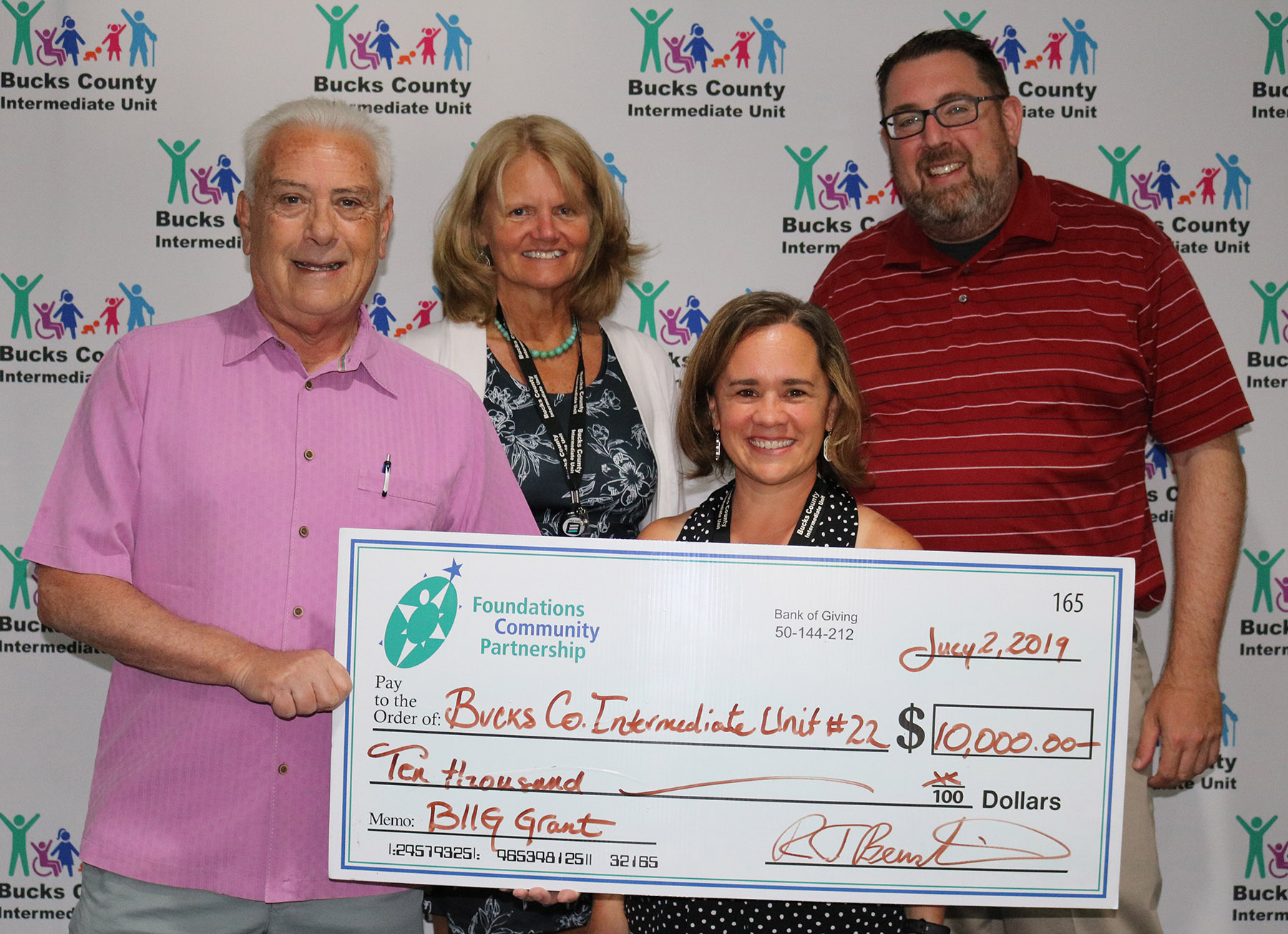 Bucks IU Receives 10,000 Grant from Foundations Community Partnership