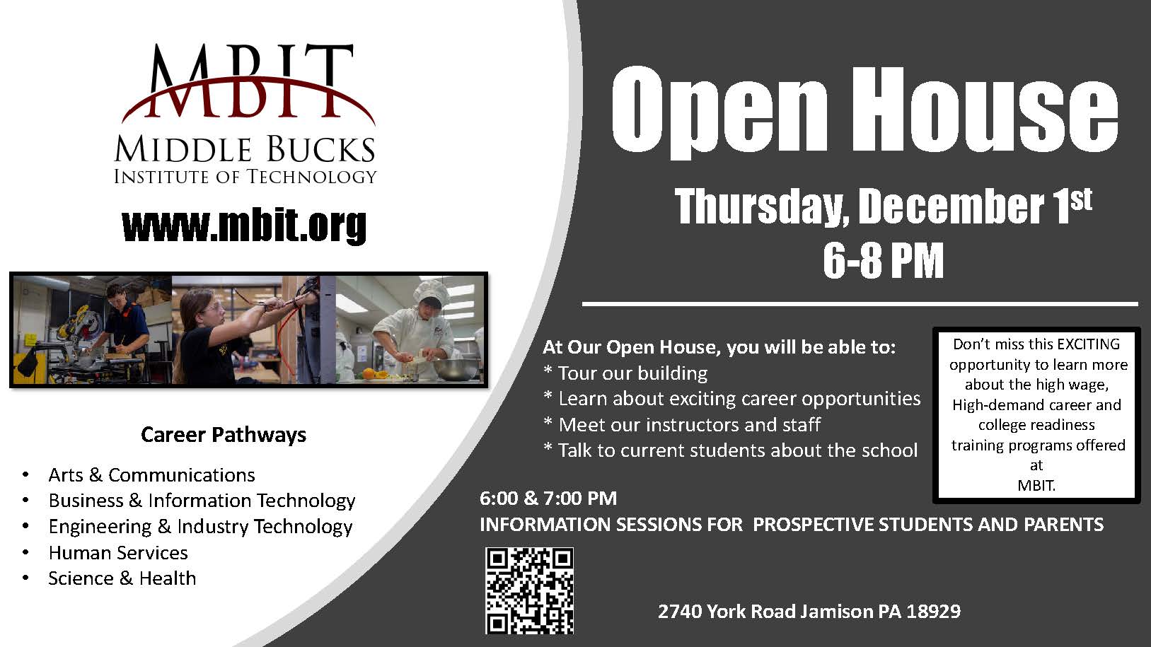 MBIT Annual Open House Bucks County Education