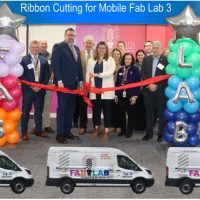Fab Lab Mobile Unit 3 ribbon cutting ceremony.