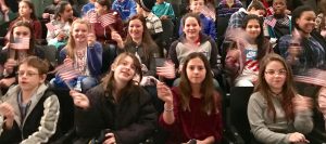 Sixth Grade Center students enjoy Veterans Day ceremony at Palisades Middle School.