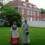 Pennsbury Manor with volunteers in period costumes